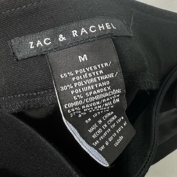 ZAC AND RACHEL BLACK FAUX LEATHER WOMEN STRETCHY PANTS SIZE MEDIUM BRAND NEW - Picture 6 of 7